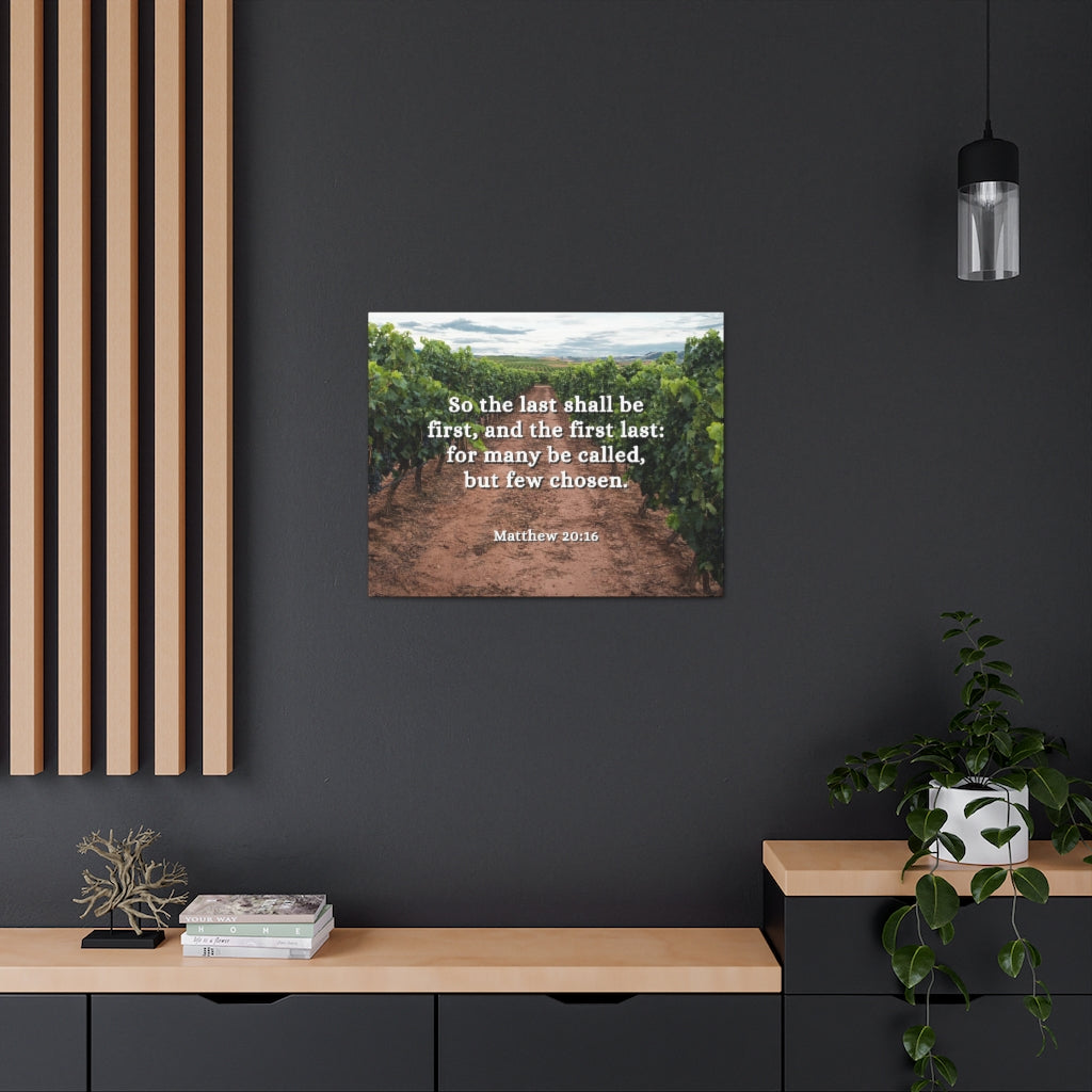 Scripture Walls Few Chosen Matthew 20:16 Bible Verse Canvas Christian Wall Art Ready to Hang Unframed-Express Your Love Gifts