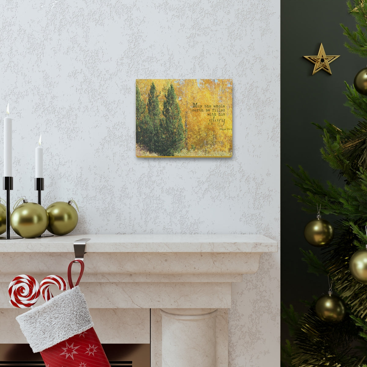 Scripture Walls Filled With His Glory Psalm 72:19 Bible Verse Canvas Christian Wall Art Bible Verse Print Ready To Hang Unframed-Express Your Love Gifts