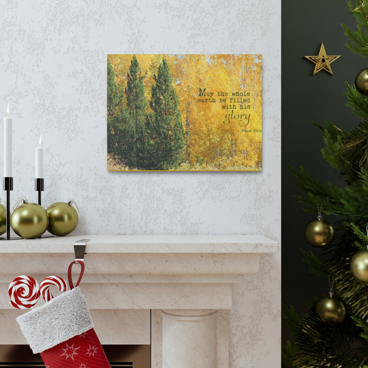 Scripture Walls Filled With His Glory Psalm 72:19 Bible Verse Canvas Christian Wall Art Bible Verse Print Ready To Hang Unframed-Express Your Love Gifts