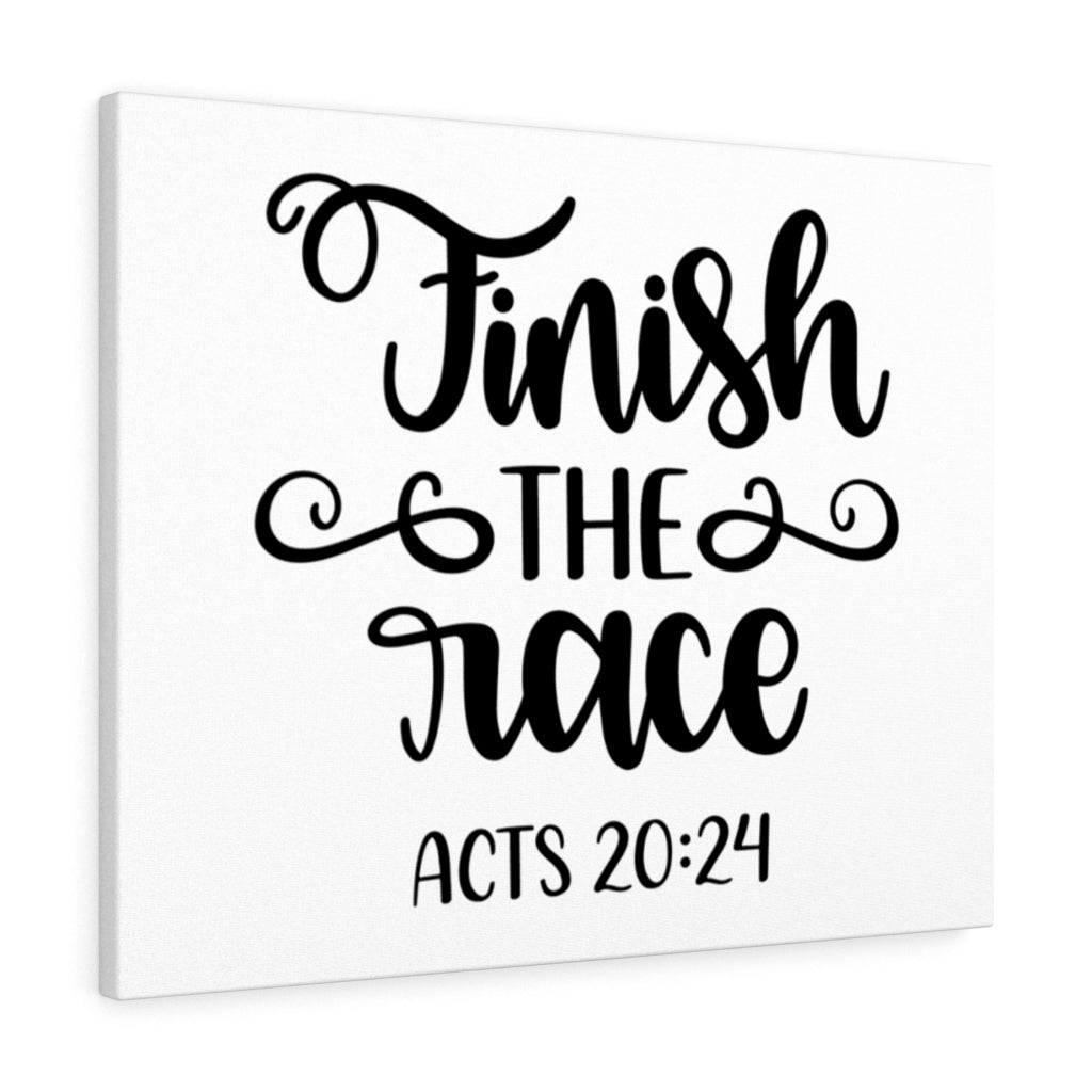 Scripture Walls Finish The Race Acts 20:24 Bible Verse Canvas Christian Wall Art Ready to Hang Unframed-Express Your Love Gifts