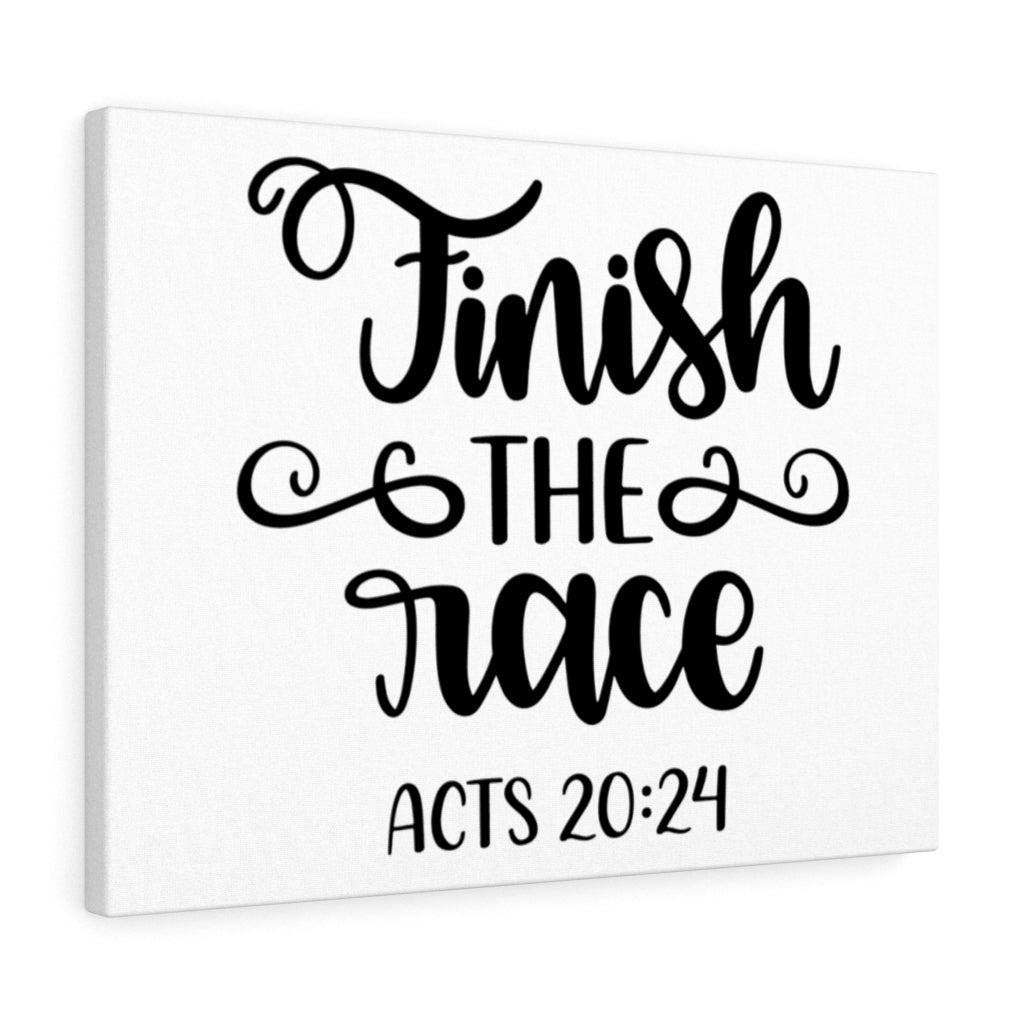 Scripture Walls Finish The Race Acts 20:24 Bible Verse Canvas Christian Wall Art Ready to Hang Unframed-Express Your Love Gifts