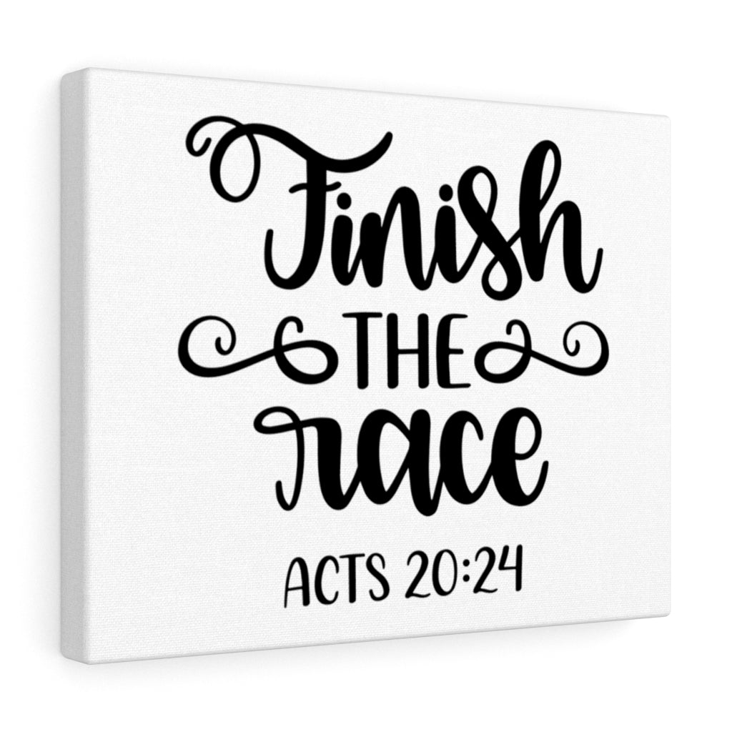 Scripture Walls Finish The Race Acts 20:24 Bible Verse Canvas Christian Wall Art Ready to Hang Unframed-Express Your Love Gifts