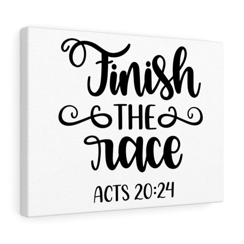 Scripture Walls Finish The Race Acts 20:24 Bible Verse Canvas Christian Wall Art Ready to Hang Unframed-Express Your Love Gifts