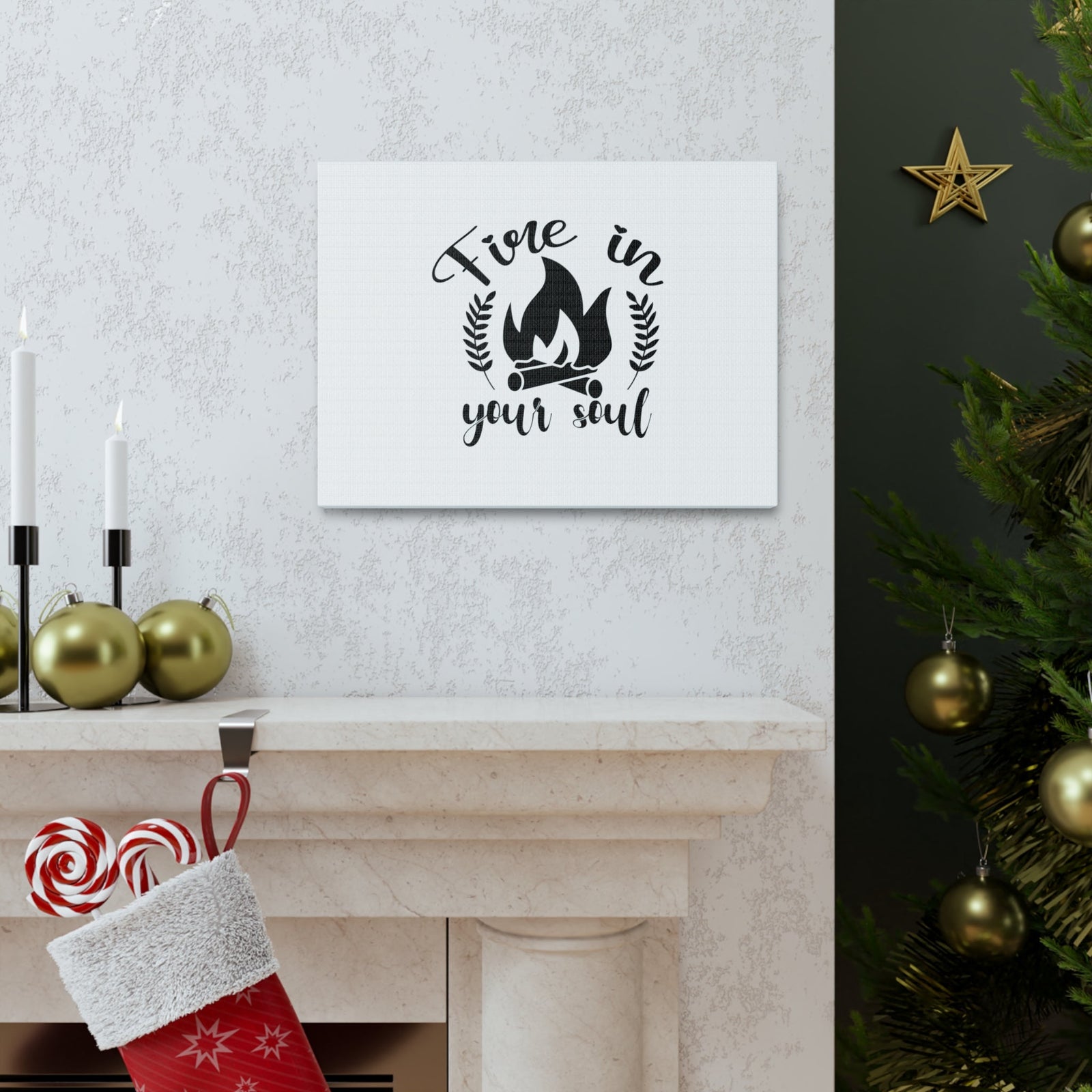 Scripture Walls Fire In Your Soul Luke 3:16 Christian Wall Art Bible Verse Print Ready to Hang Unframed-Express Your Love Gifts