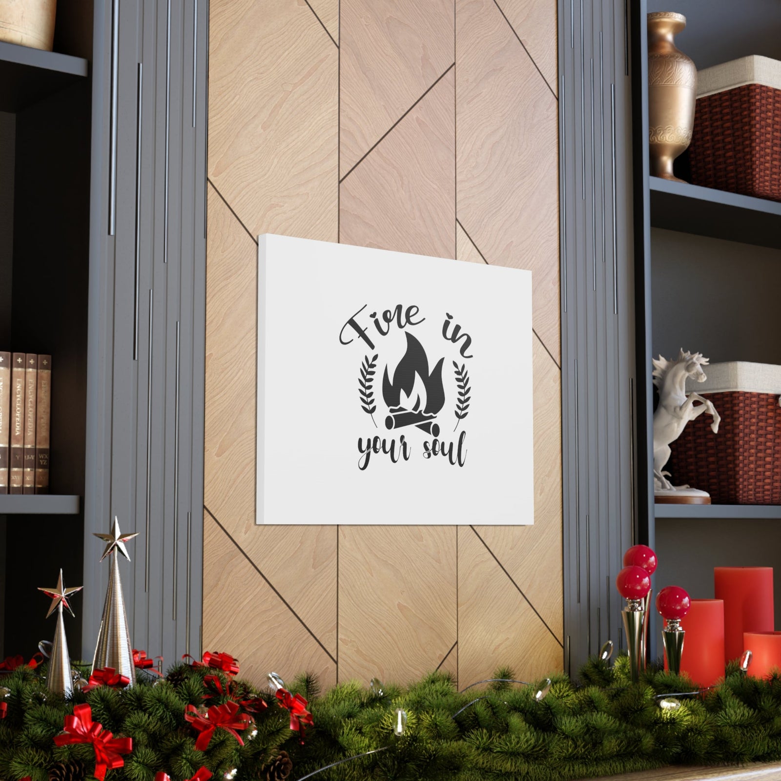 Scripture Walls Fire In Your Soul Luke 3:16 Christian Wall Art Bible Verse Print Ready to Hang Unframed-Express Your Love Gifts