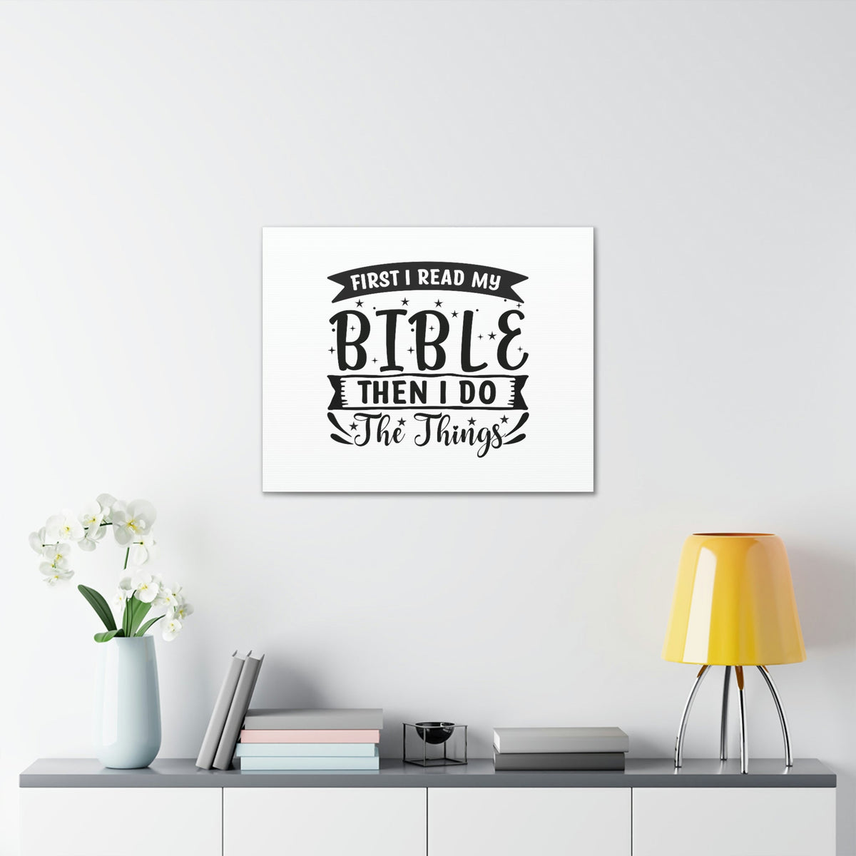 Scripture Walls First, I Read My Bible Deuteronomy 17:19 Christian Wall Art Bible Verse Print Ready to Hang Unframed-Express Your Love Gifts