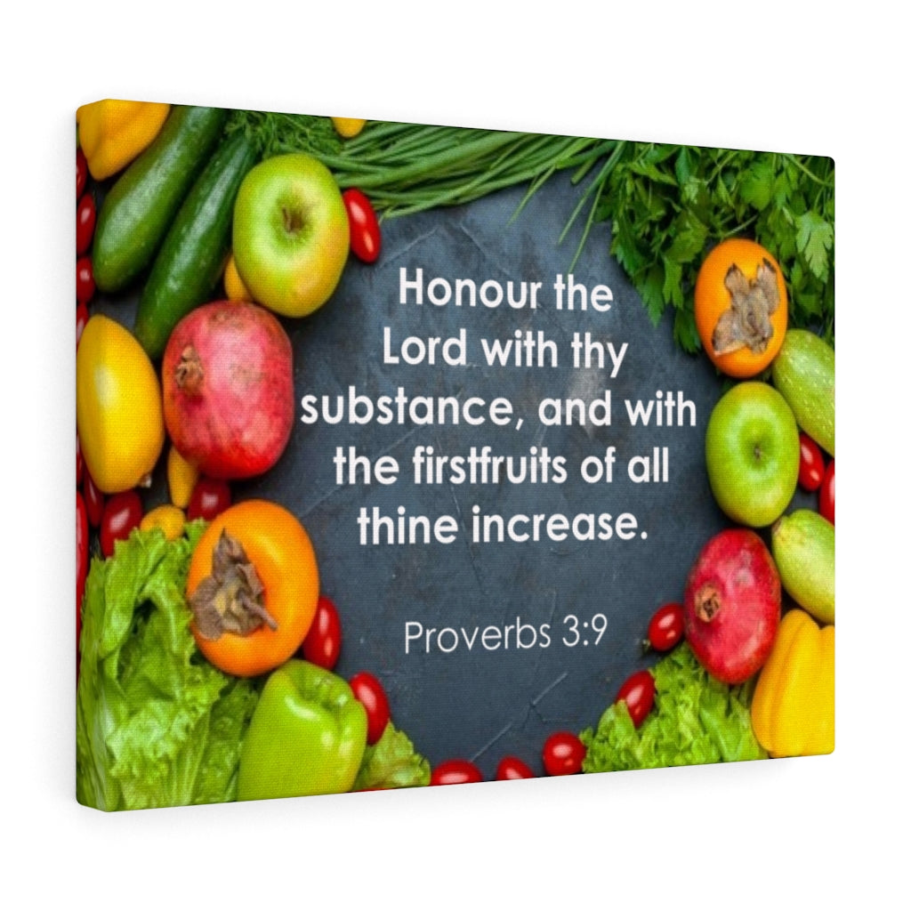 Scripture Walls Firstfruits Proverbs 3:9 Wall Art Bible Verse Print Ready to Hang Unframed-Express Your Love Gifts