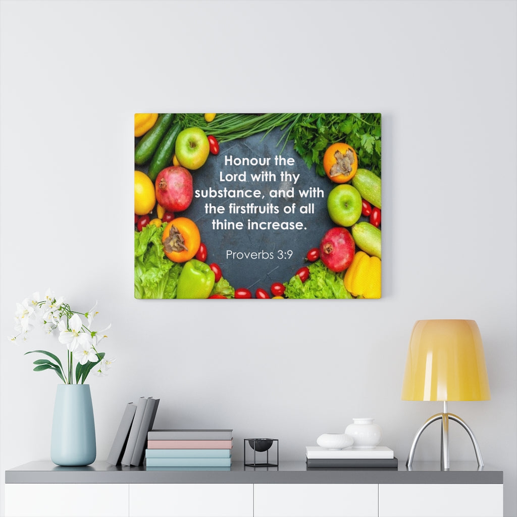 Scripture Walls Firstfruits Proverbs 3:9 Wall Art Bible Verse Print Ready to Hang Unframed-Express Your Love Gifts