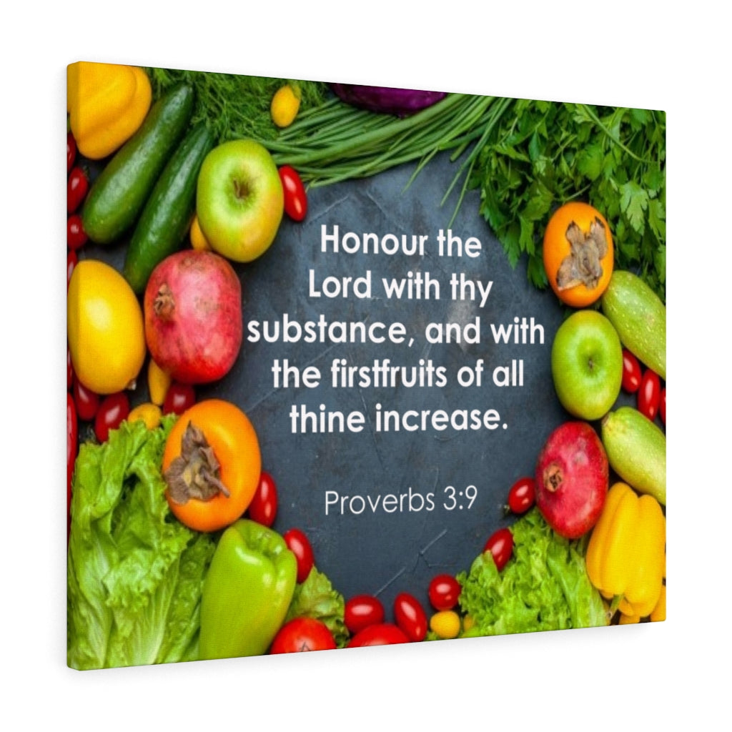 Scripture Walls Firstfruits Proverbs 3:9 Wall Art Bible Verse Print Ready to Hang Unframed-Express Your Love Gifts