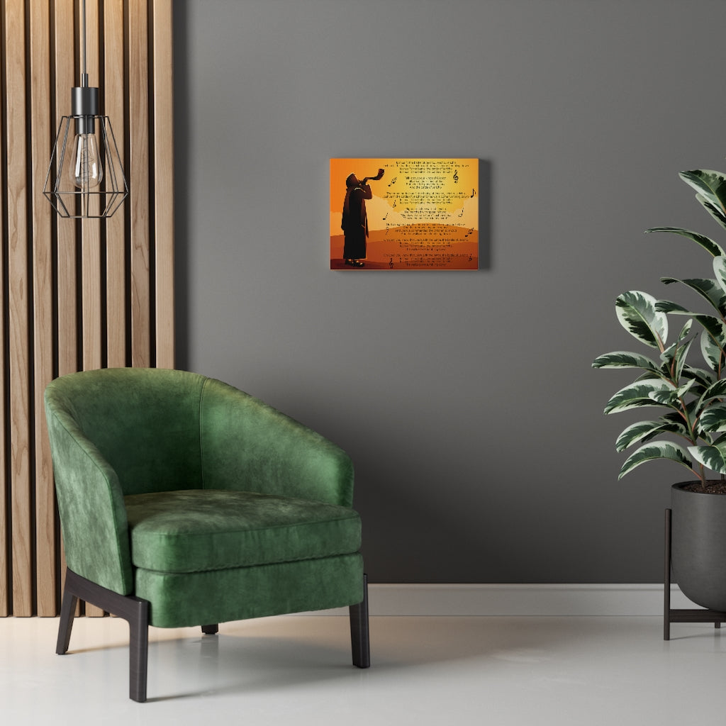 Scripture Walls Fit the Battle of Jericho Joshua 6:15-21 Bible Verse Canvas Christian Wall Art Ready to Hang Unframed-Express Your Love Gifts