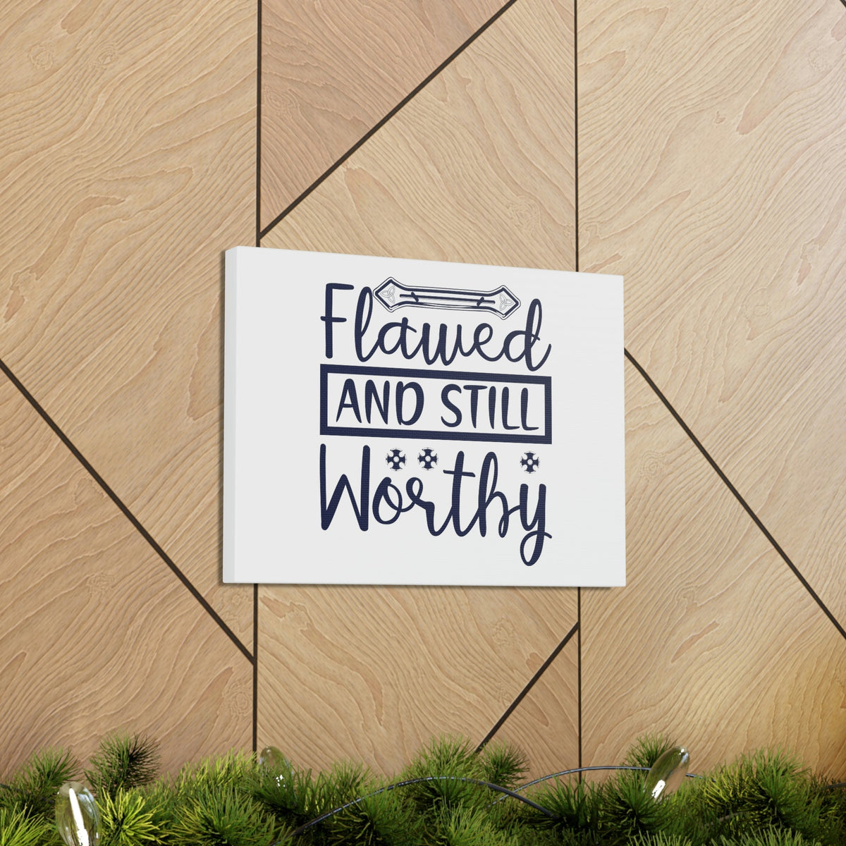 Scripture Walls Flawed And Still Worthy 1 Corinthians 6:11 Christian Wall Art Bible Verse Print Ready to Hang Unframed-Express Your Love Gifts