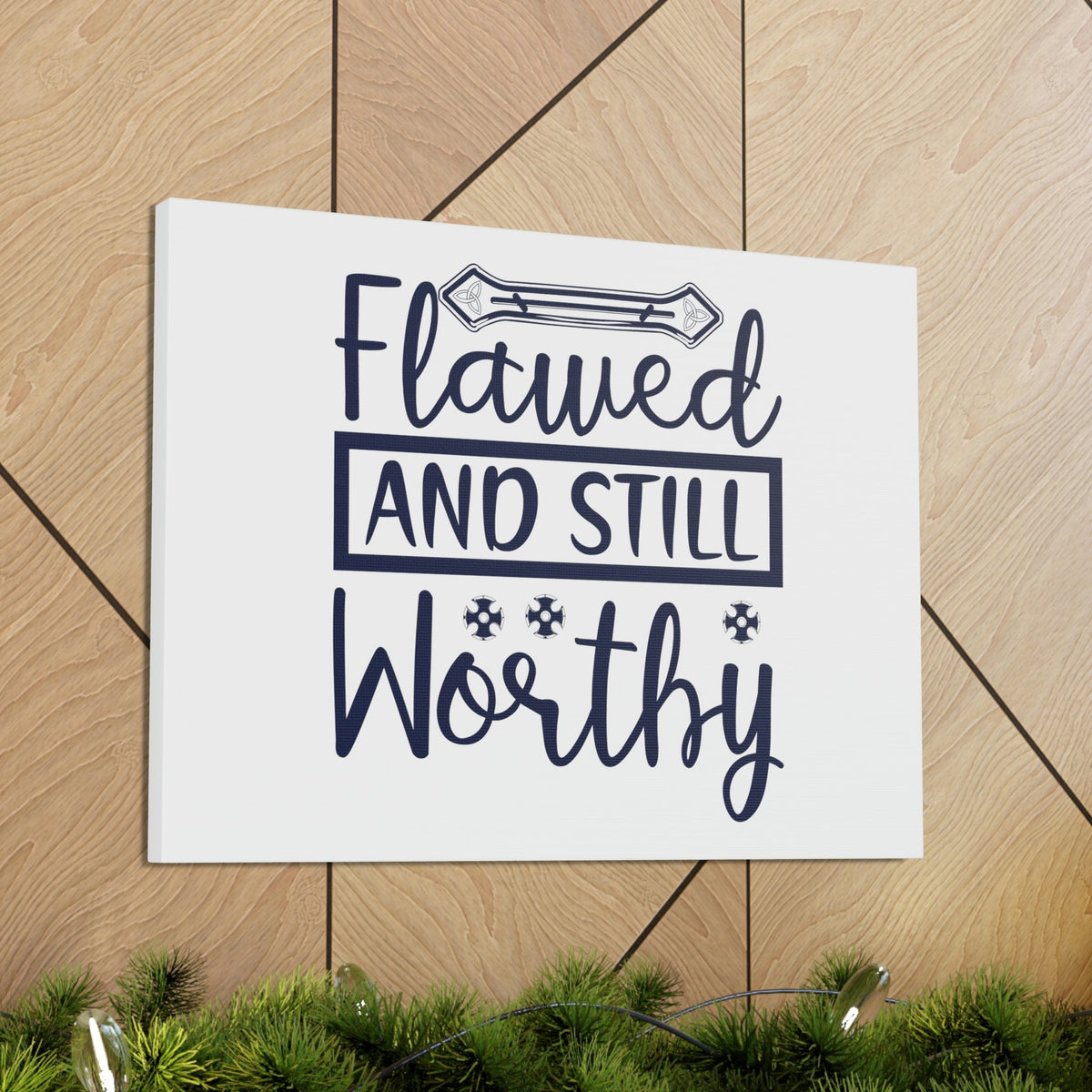 Scripture Walls Flawed And Still Worthy 1 Corinthians 6:11 Christian Wall Art Bible Verse Print Ready to Hang Unframed-Express Your Love Gifts