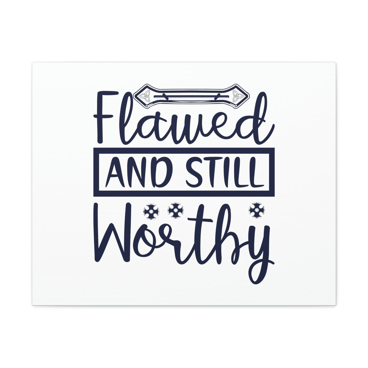 Scripture Walls Flawed And Still Worthy 1 Corinthians 6:11 Christian Wall Art Bible Verse Print Ready to Hang Unframed-Express Your Love Gifts