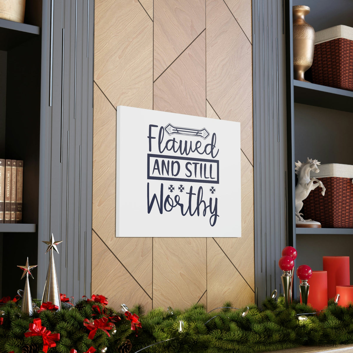 Scripture Walls Flawed And Still Worthy 1 Corinthians 6:11 Christian Wall Art Bible Verse Print Ready to Hang Unframed-Express Your Love Gifts