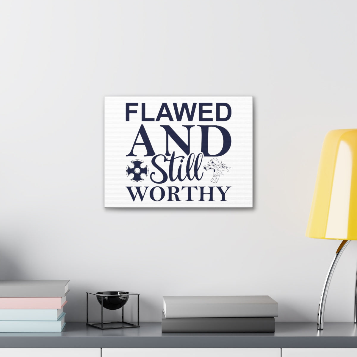 Scripture Walls Flawed And Still Worthy Ephesians 4:1 Christian Wall Art Print Ready to Hang Unframed-Express Your Love Gifts
