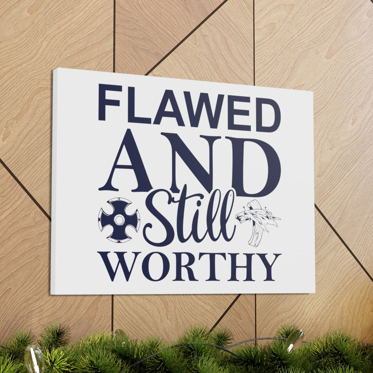 Scripture Walls Flawed And Still Worthy Ephesians 4:1 Christian Wall Art Print Ready to Hang Unframed-Express Your Love Gifts