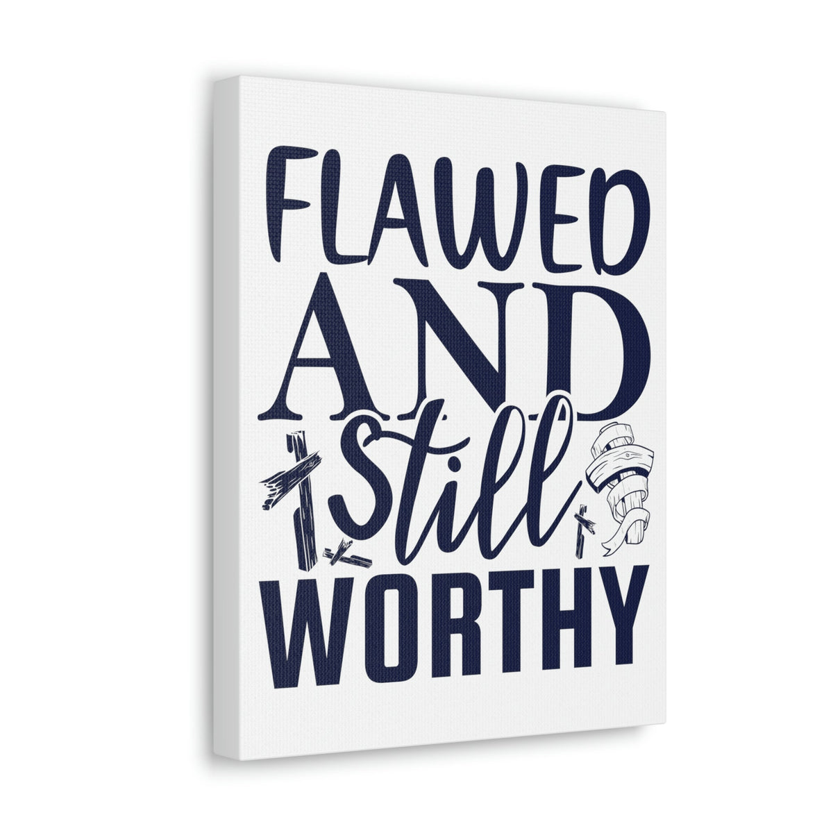 Scripture Walls Flawed And Still Worthy Romans 5:8 Christian Wall Art Print Ready to Hang Unframed-Express Your Love Gifts
