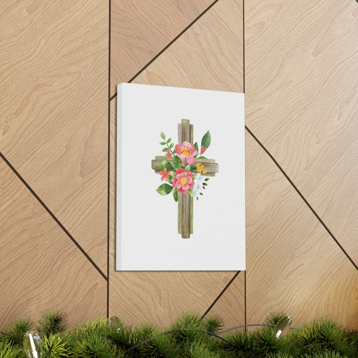 Scripture Walls Flower Cross Psalms 103:15 Christian Wall Art Bible Verse Print Ready to Hang Unframed-Express Your Love Gifts