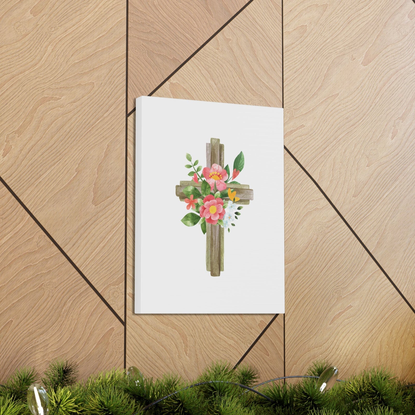 Scripture Walls Flower Cross Psalms 103:15 Christian Wall Art Bible Verse Print Ready to Hang Unframed-Express Your Love Gifts