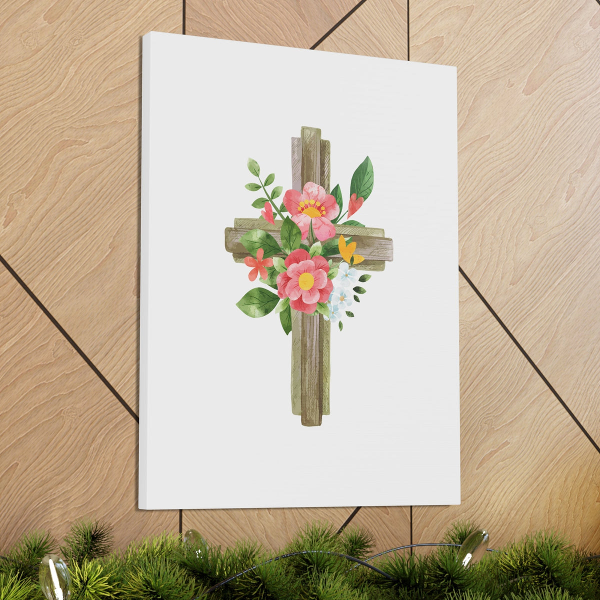 Scripture Walls Flower Cross Psalms 103:15 Christian Wall Art Bible Verse Print Ready to Hang Unframed-Express Your Love Gifts