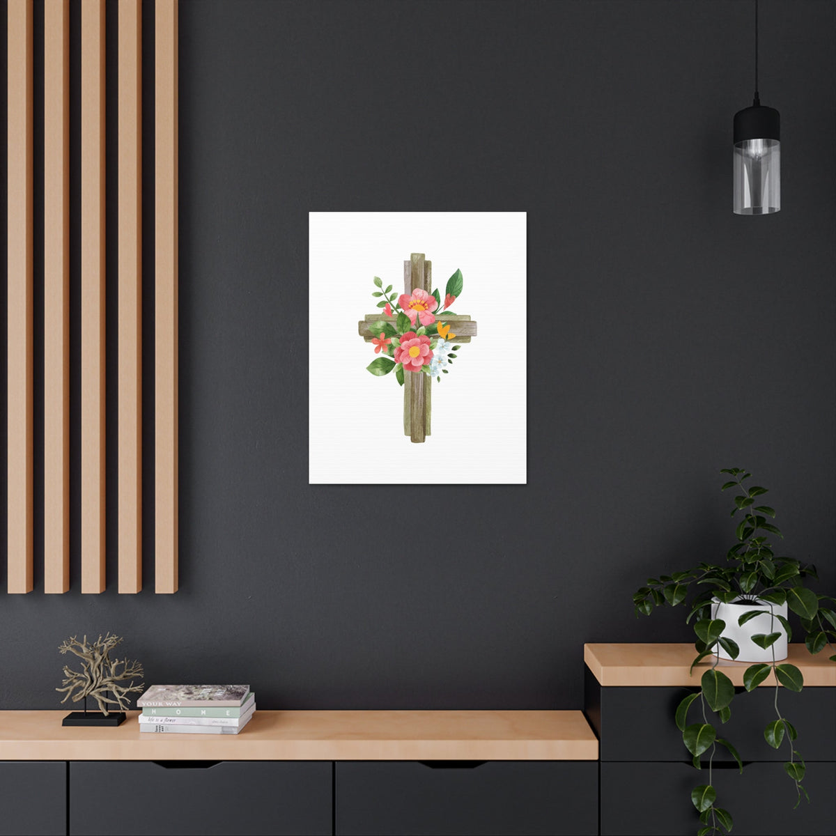 Scripture Walls Flower Cross Psalms 103:15 Christian Wall Art Bible Verse Print Ready to Hang Unframed-Express Your Love Gifts