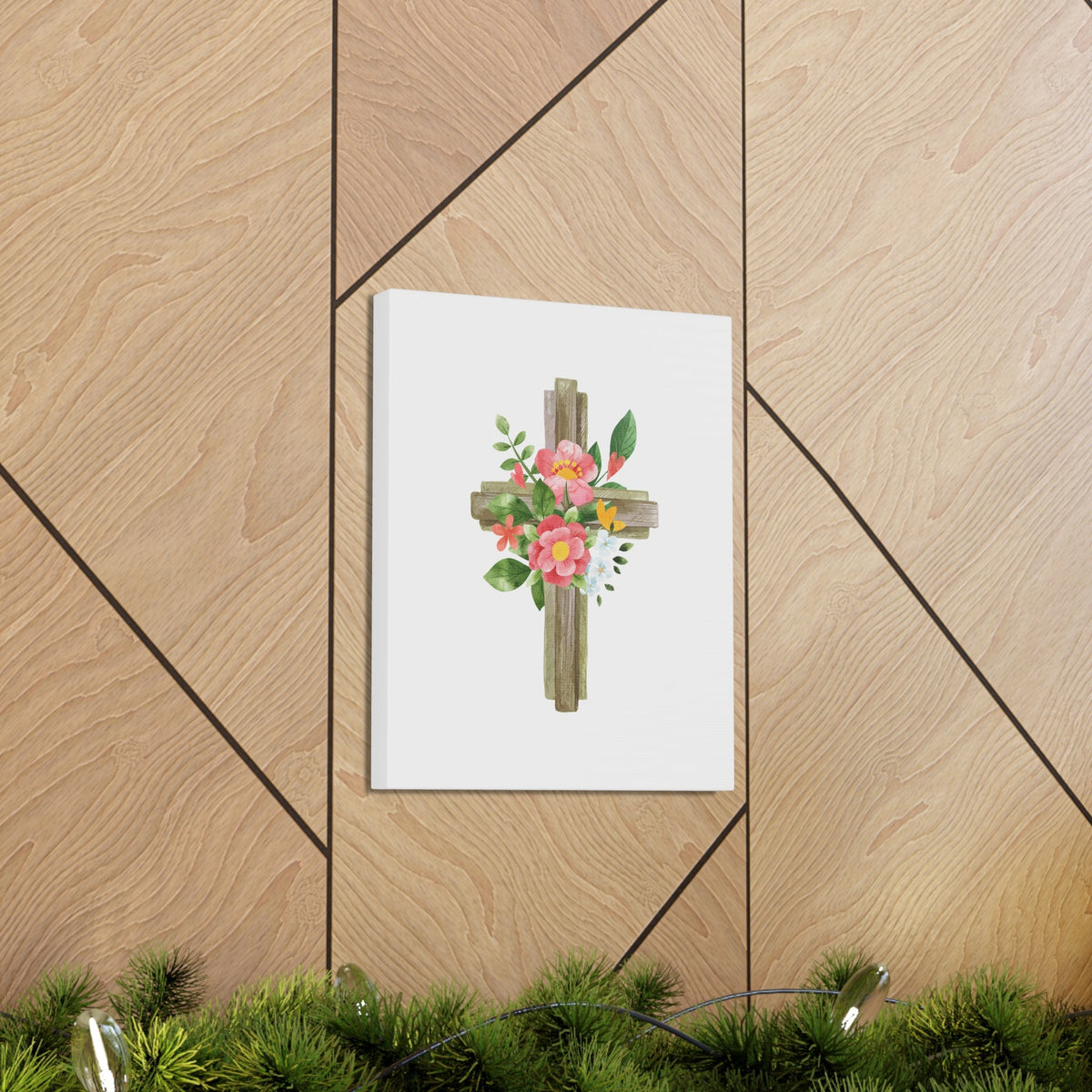 Scripture Walls Flower Cross Psalms 103:15 Christian Wall Art Bible Verse Print Ready to Hang Unframed-Express Your Love Gifts