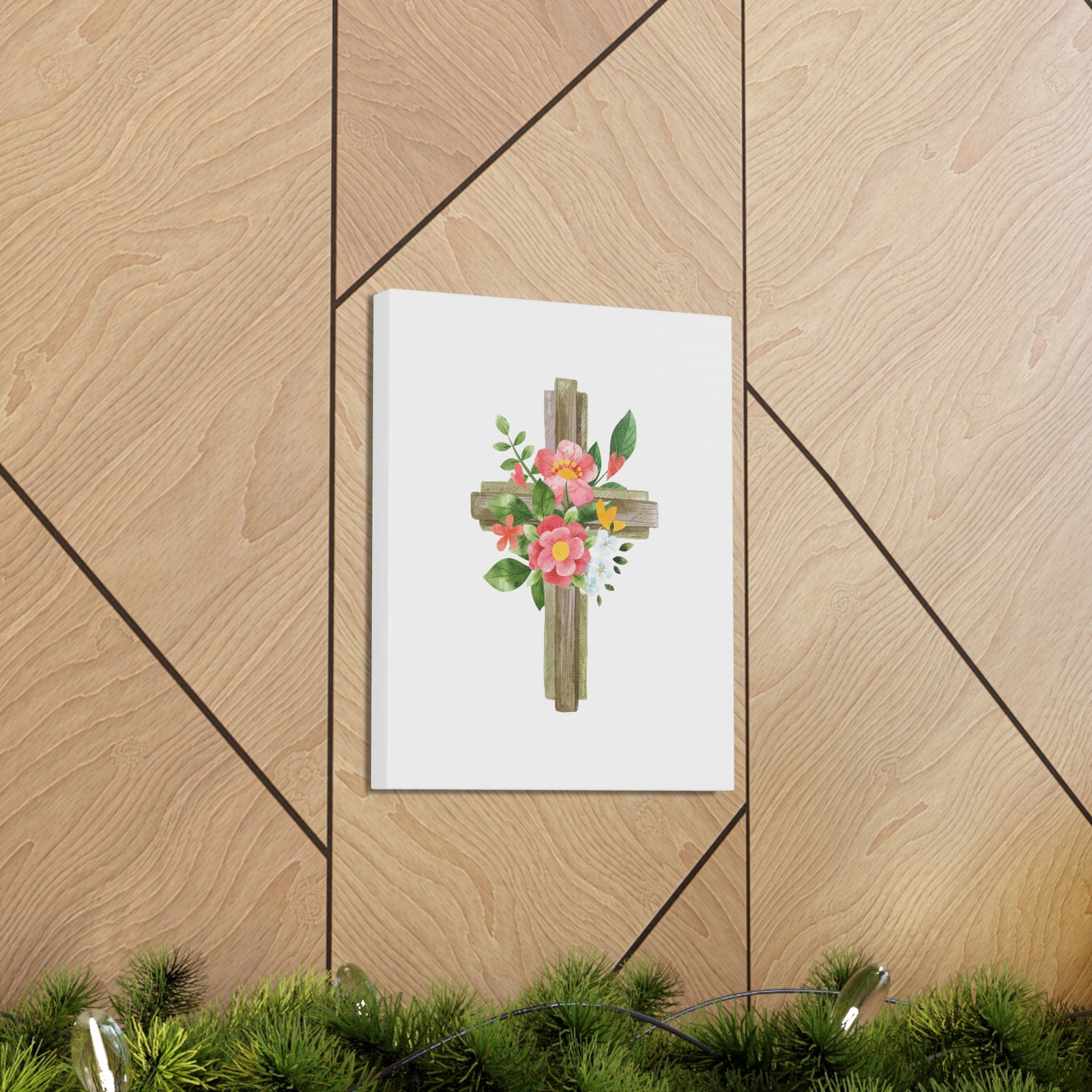 Scripture Walls Flower Cross Psalms 103:15 Christian Wall Art Bible Verse Print Ready to Hang Unframed-Express Your Love Gifts