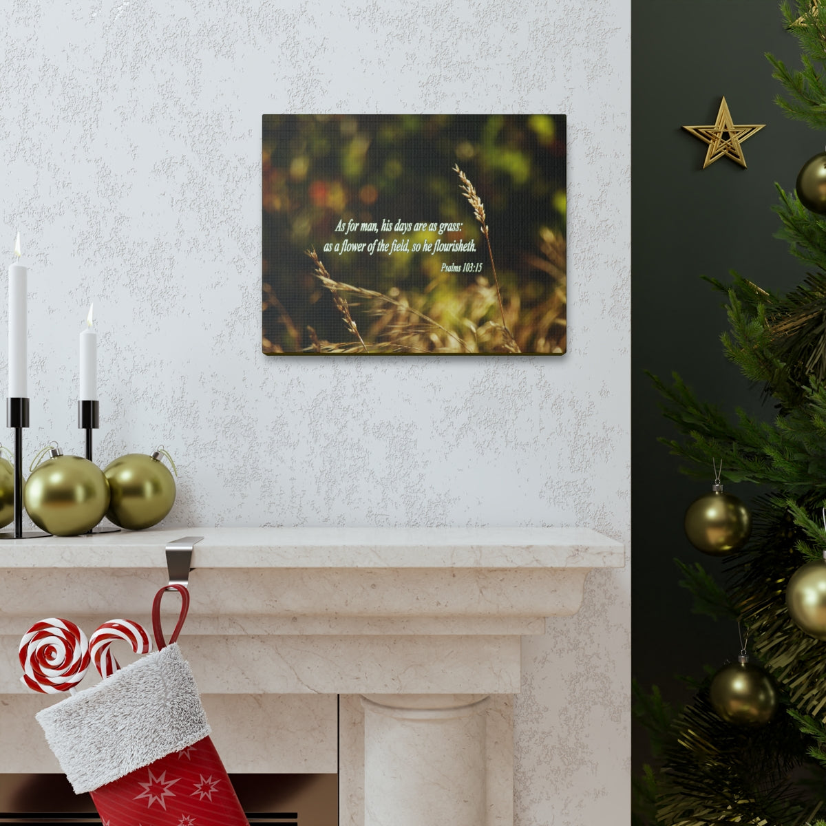 Scripture Walls Flower Of The Field Psalms 103:15 Bible Verse Canvas Christian Wall Art Bible Verse Print Ready To Hang Unframed-Express Your Love Gifts