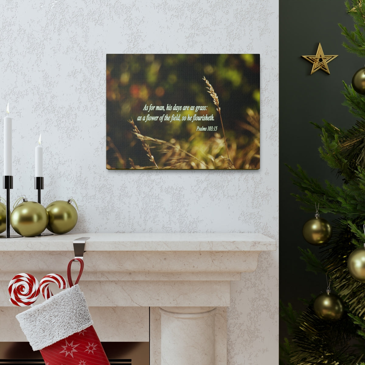 Scripture Walls Flower Of The Field Psalms 103:15 Bible Verse Canvas Christian Wall Art Bible Verse Print Ready To Hang Unframed-Express Your Love Gifts