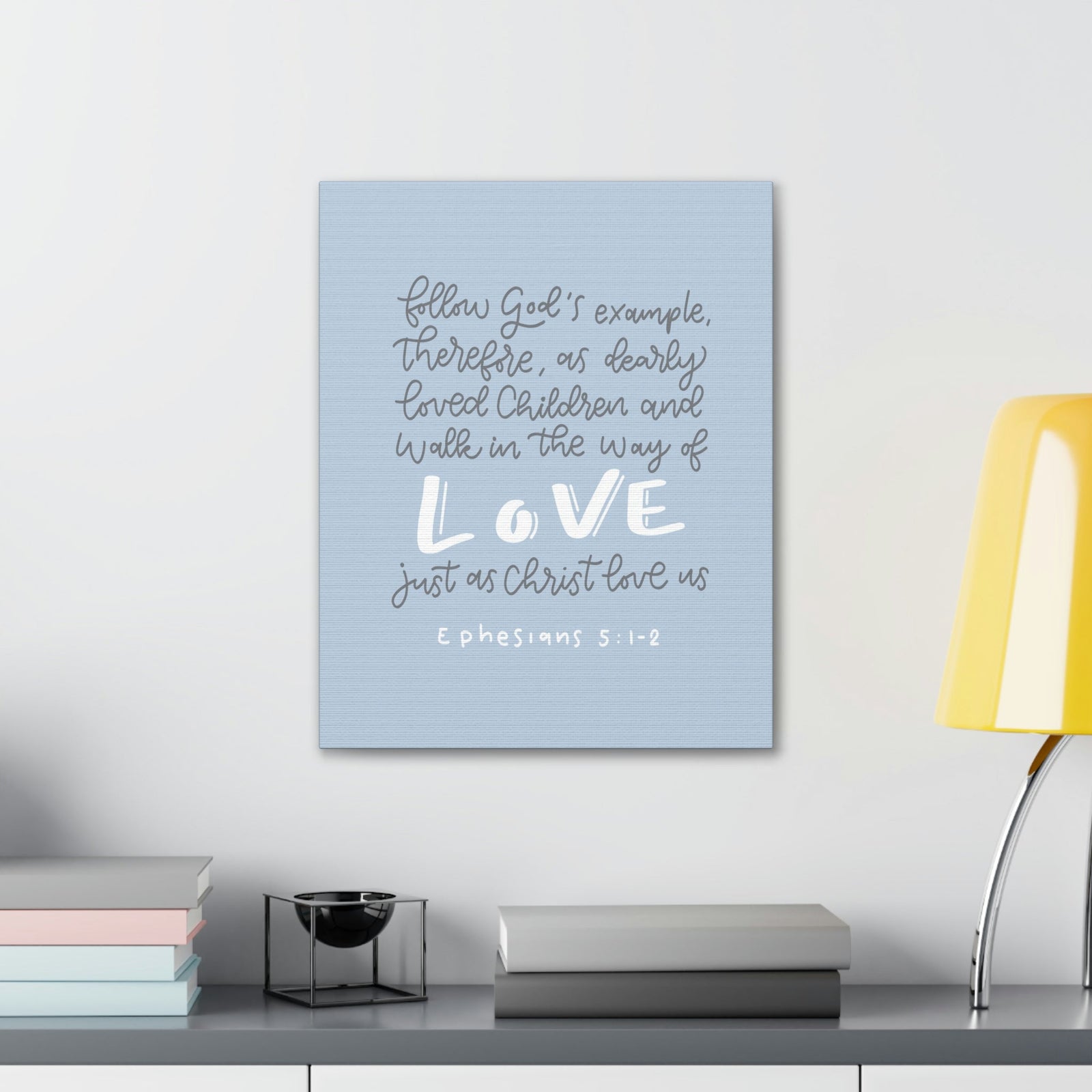 Scripture Walls Follow God's Example Ephesians 5:1 Bible Verse Canvas Christian Wall Art Ready to Hang Unframed-Express Your Love Gifts
