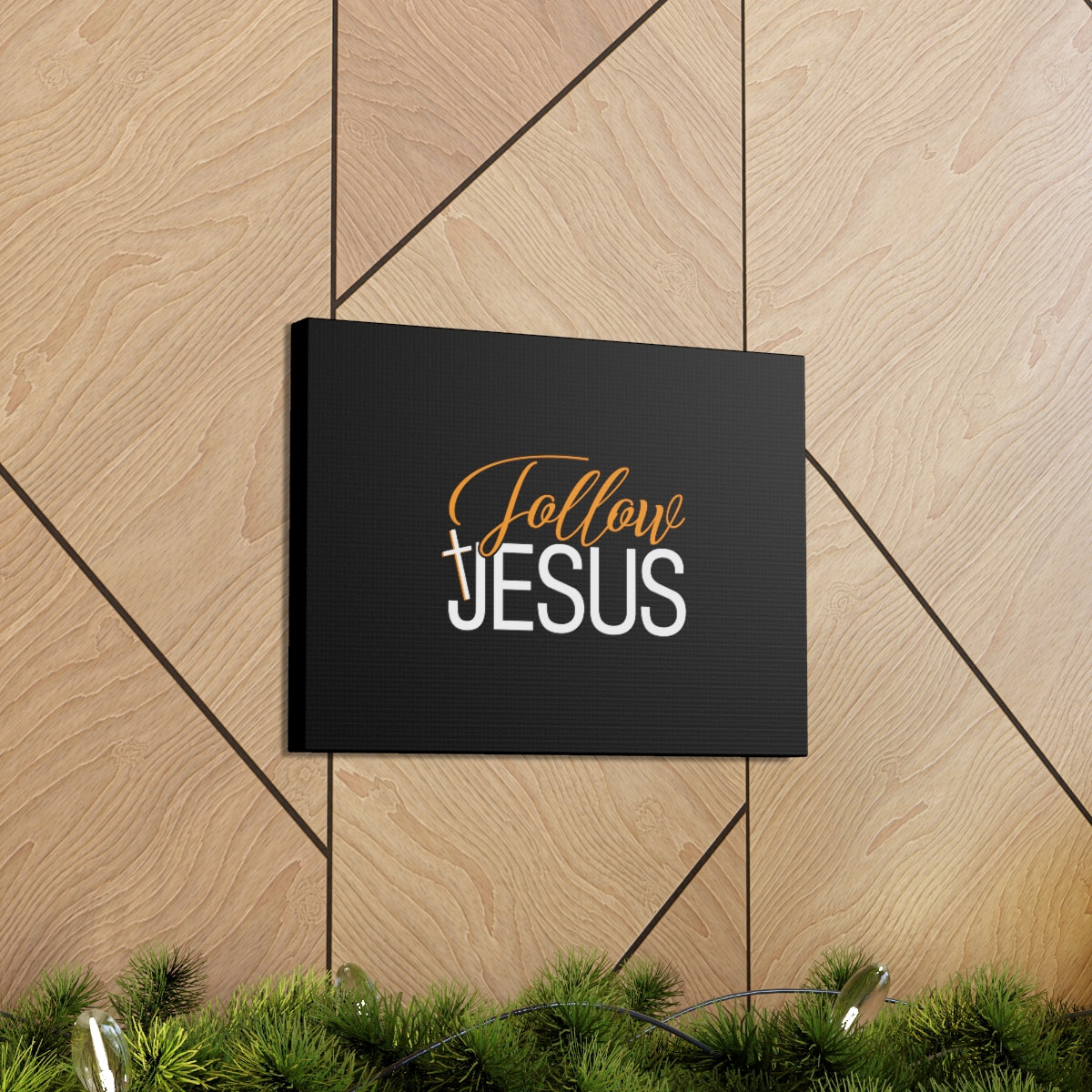 Scripture Walls Follow Jesus John 12:26 Orange Christian Wall Art Bible Verse Print Ready to Hang Unframed-Express Your Love Gifts