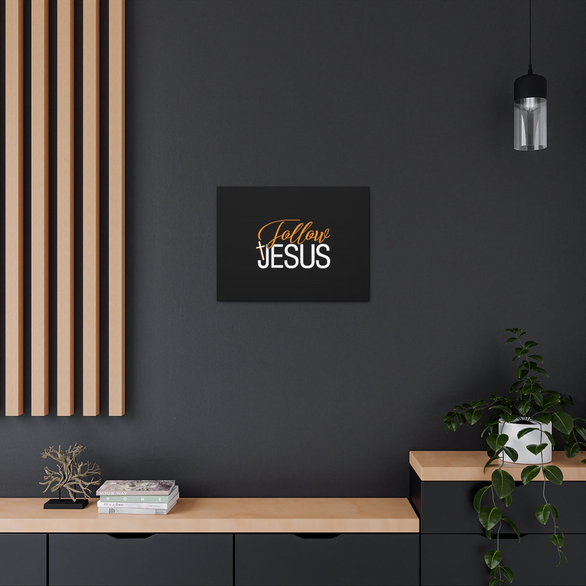 Scripture Walls Follow Jesus John 12:26 Orange Christian Wall Art Bible Verse Print Ready to Hang Unframed-Express Your Love Gifts