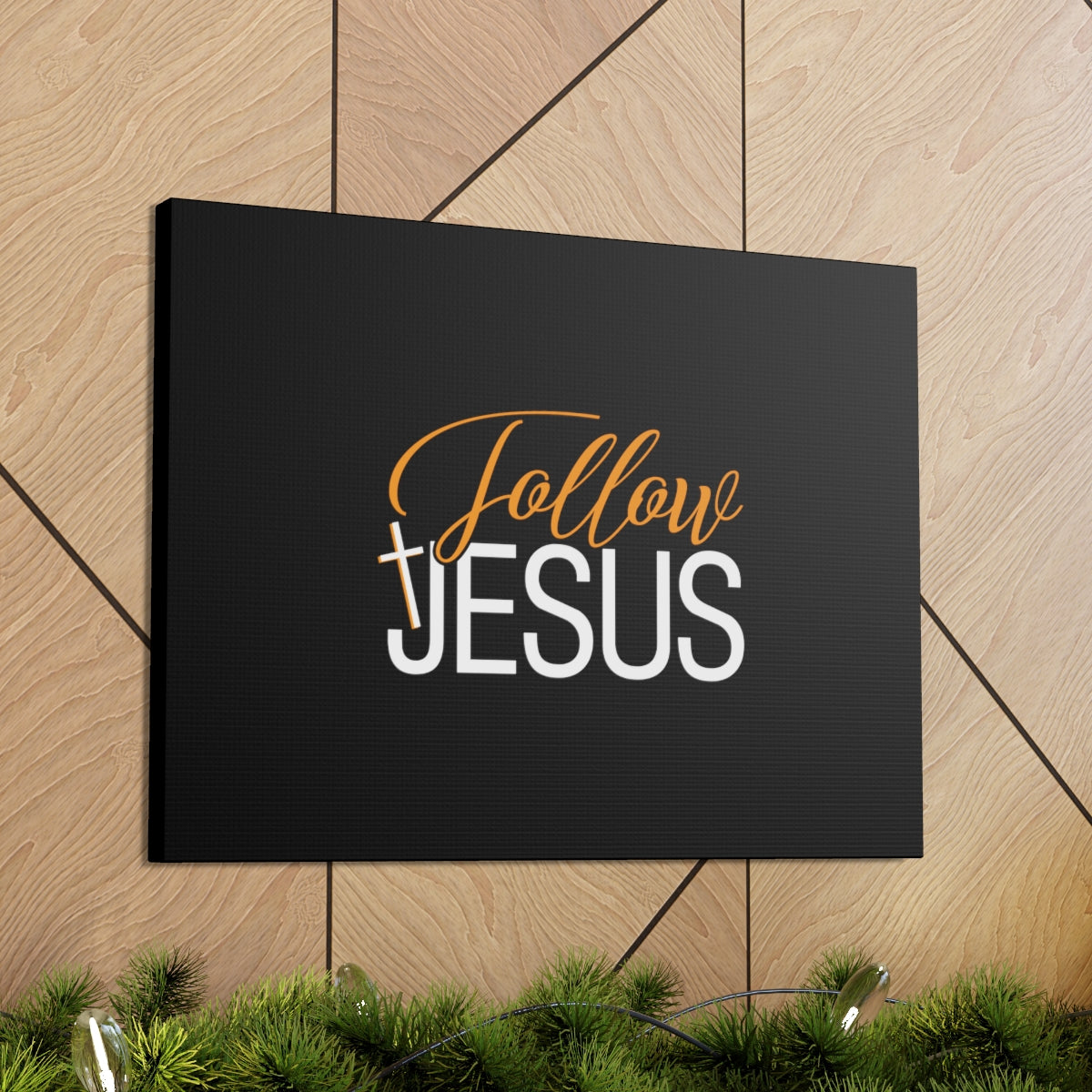 Scripture Walls Follow Jesus John 12:26 Orange Christian Wall Art Bible Verse Print Ready to Hang Unframed-Express Your Love Gifts
