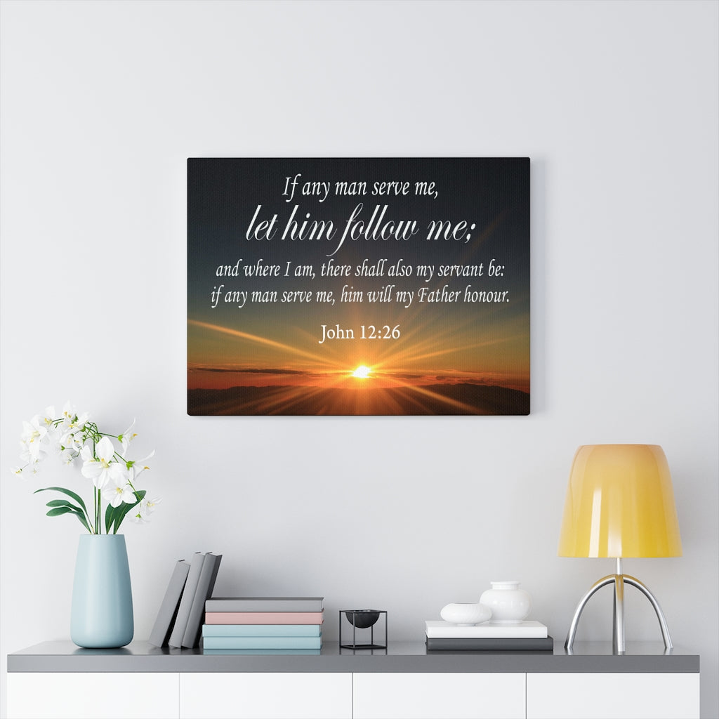 Scripture Walls Follow Me John 12:26 Christian Home Decor Bible Art Unframed-Express Your Love Gifts