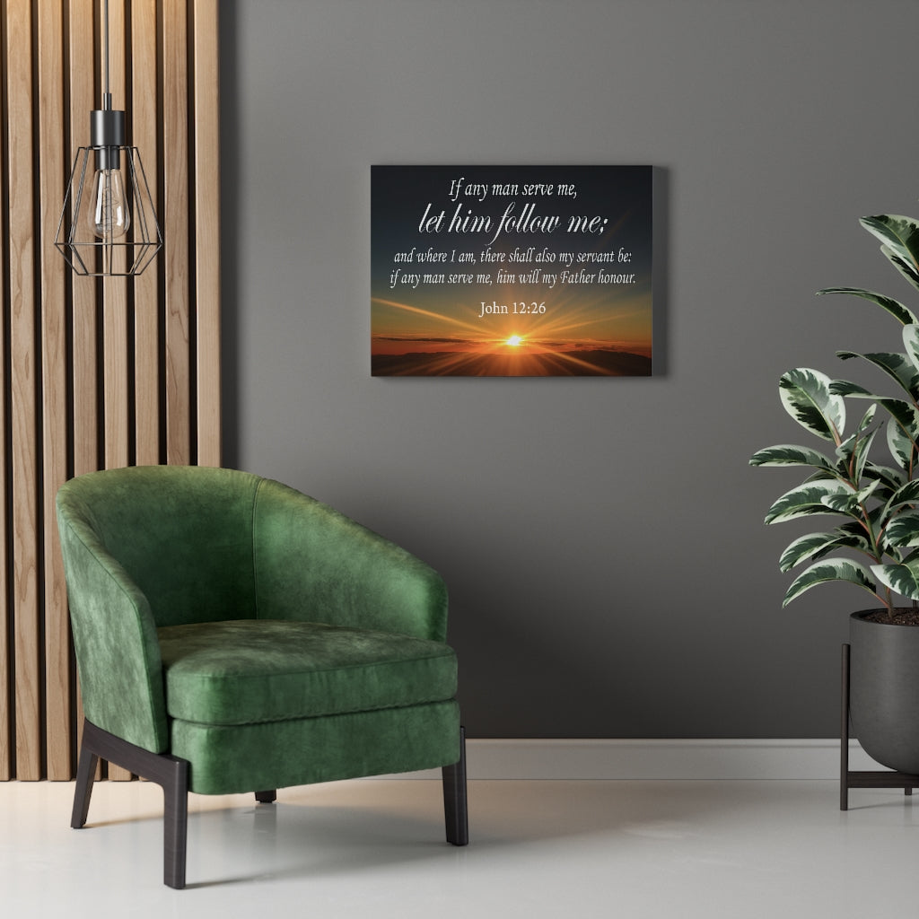 Scripture Walls Follow Me John 12:26 Christian Home Decor Bible Art Unframed-Express Your Love Gifts