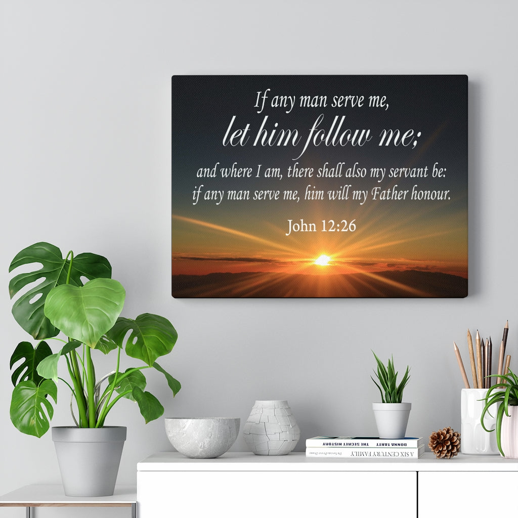 Scripture Walls Follow Me John 12:26 Christian Home Decor Bible Art Unframed-Express Your Love Gifts