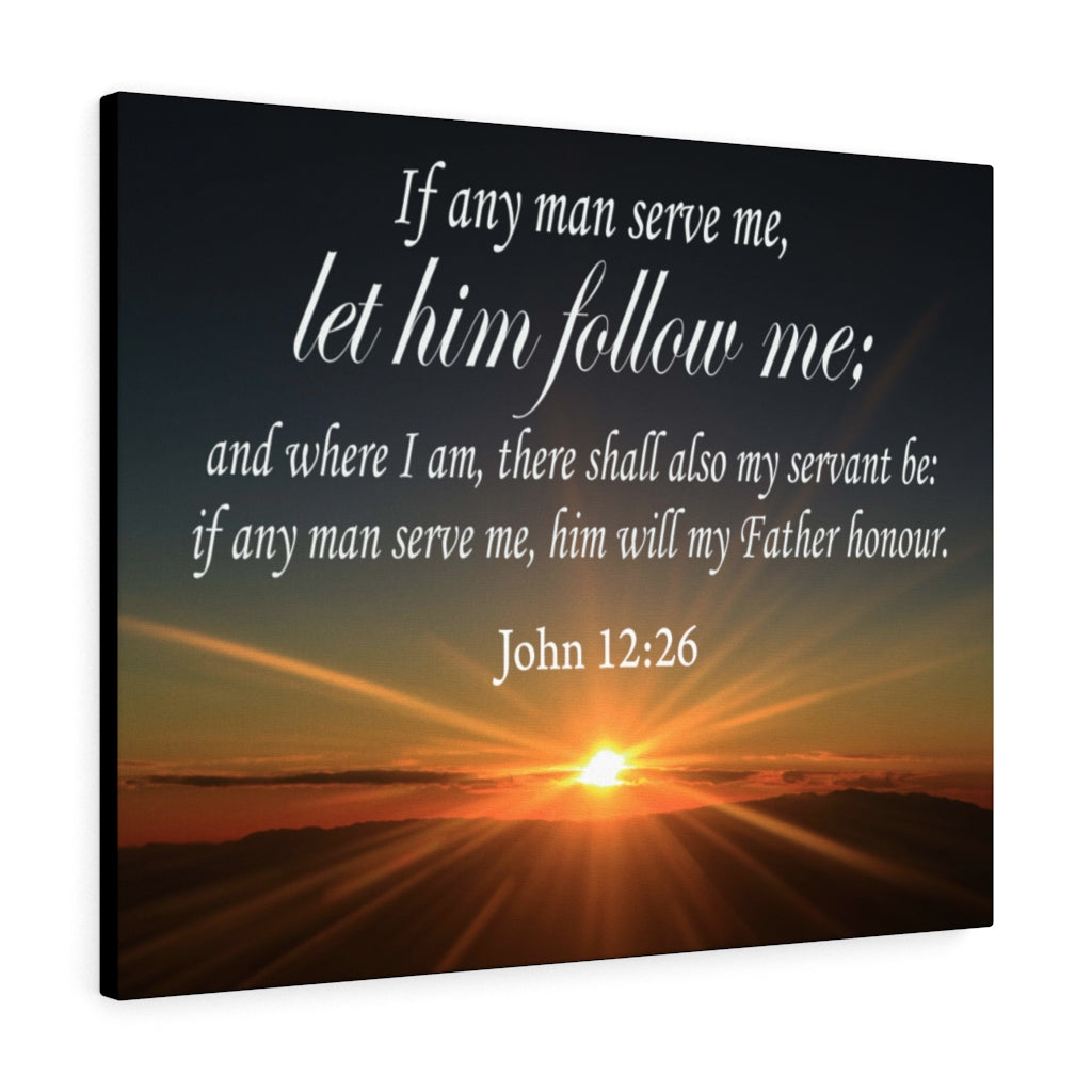 Scripture Walls Follow Me John 12:26 Christian Home Decor Bible Art Unframed-Express Your Love Gifts