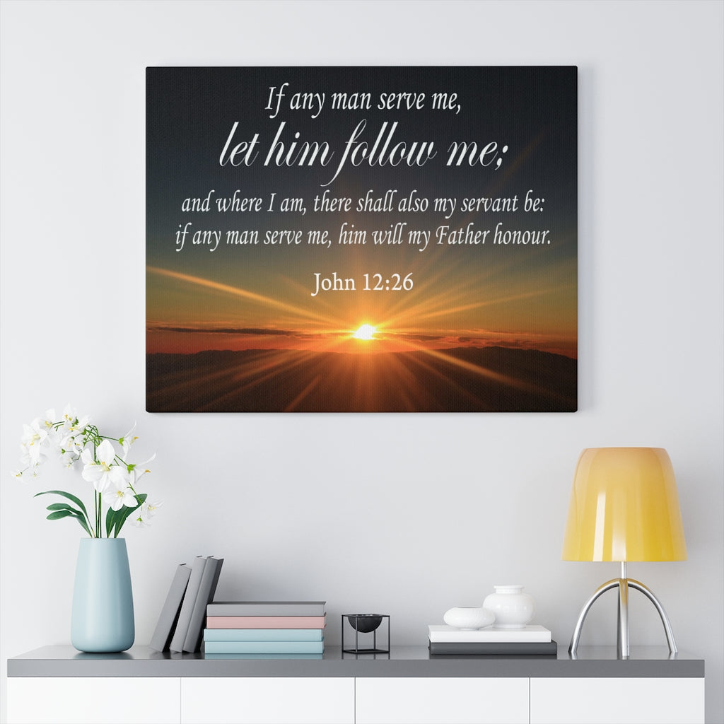 Scripture Walls Follow Me John 12:26 Christian Home Decor Bible Art Unframed-Express Your Love Gifts