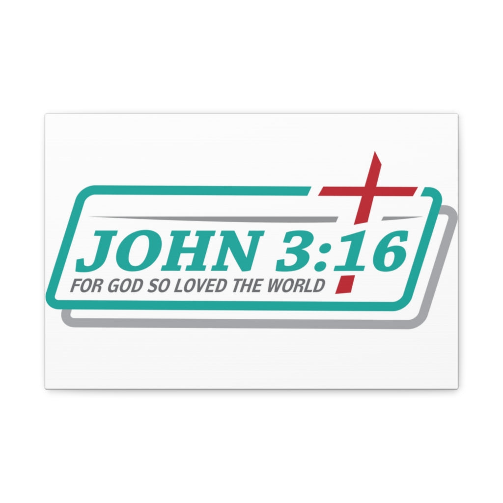 Scripture Walls For God So Loved The World Cross John 3:16 Bible Verse Canvas Christian Wall Art Ready To Hang Unframed-Express Your Love Gifts