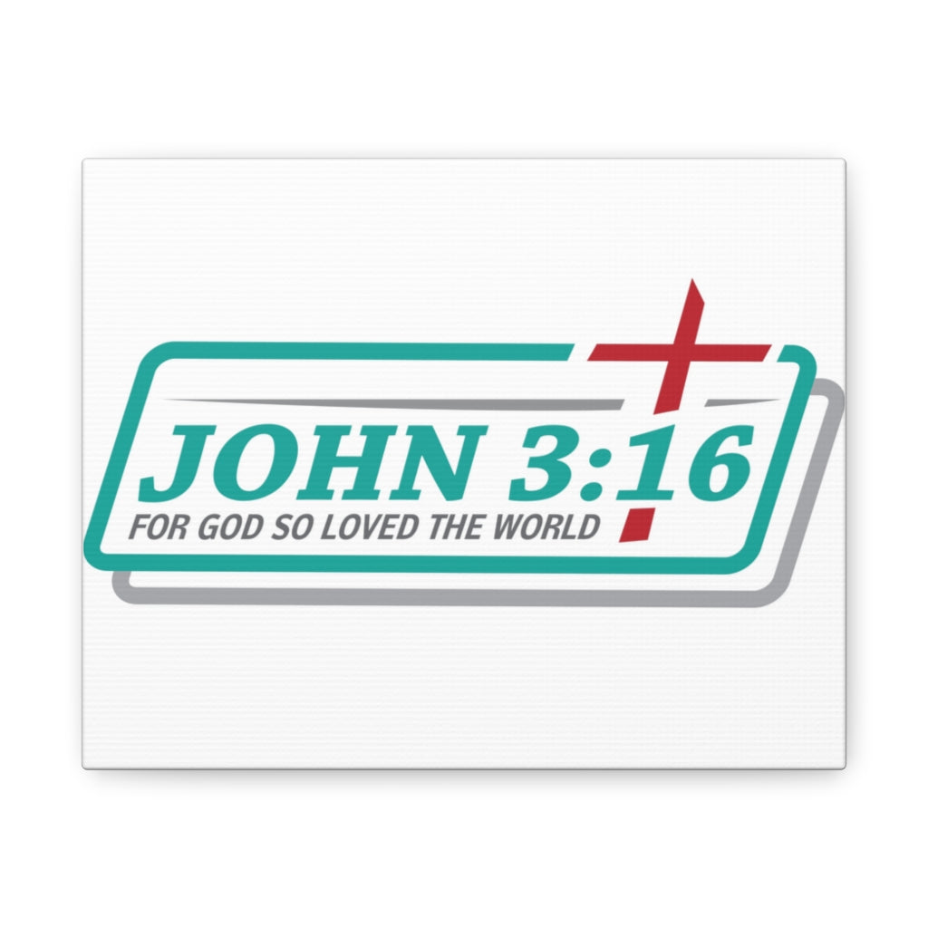 Scripture Walls For God So Loved The World Cross John 3:16 Bible Verse Canvas Christian Wall Art Ready To Hang Unframed-Express Your Love Gifts