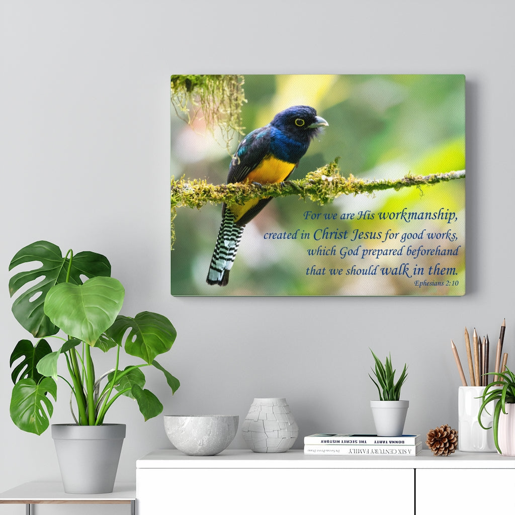 Scripture Walls For Good Works Ephesians 2:10 Bible Verse Canvas Christian Wall Art Ready to Hang Unframed-Express Your Love Gifts