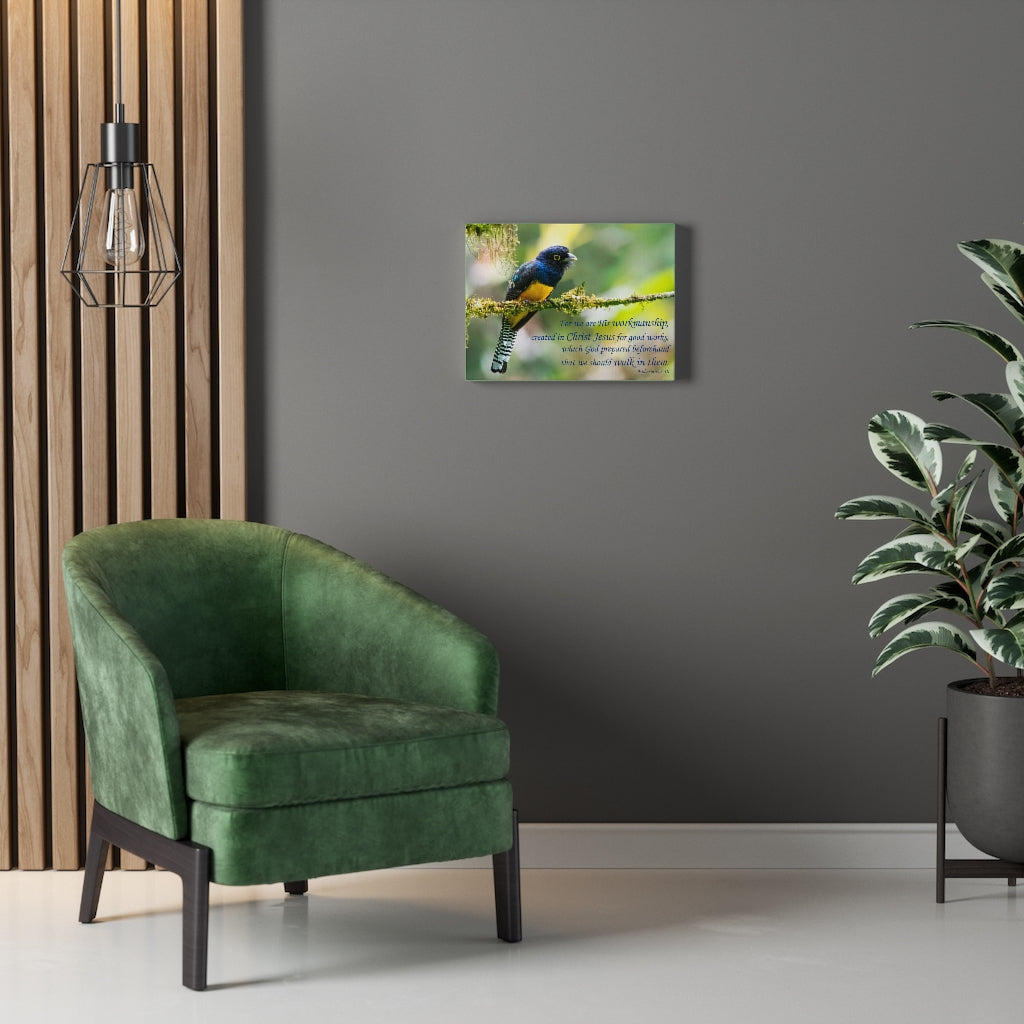Scripture Walls For Good Works Ephesians 2:10 Bible Verse Canvas Christian Wall Art Ready to Hang Unframed-Express Your Love Gifts