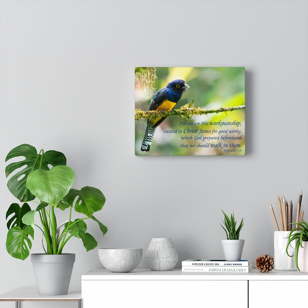 Scripture Walls For Good Works Ephesians 2:10 Bible Verse Canvas Christian Wall Art Ready to Hang Unframed-Express Your Love Gifts
