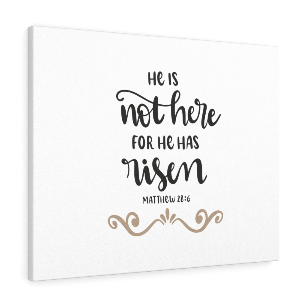 Scripture Walls For He Has Risen Matthew 28:6 Bible Verse Canvas Christian Wall Art Ready to Hang Unframed-Express Your Love Gifts