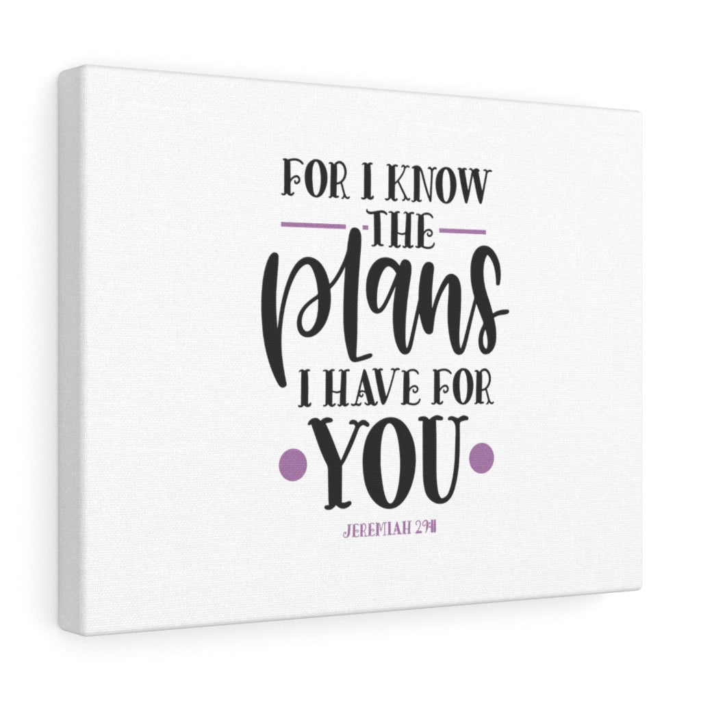 Scripture Walls For I Know Jeremiah 29:11 Bible Verse Canvas Christian Wall Art Ready to Hang Unframed-Express Your Love Gifts