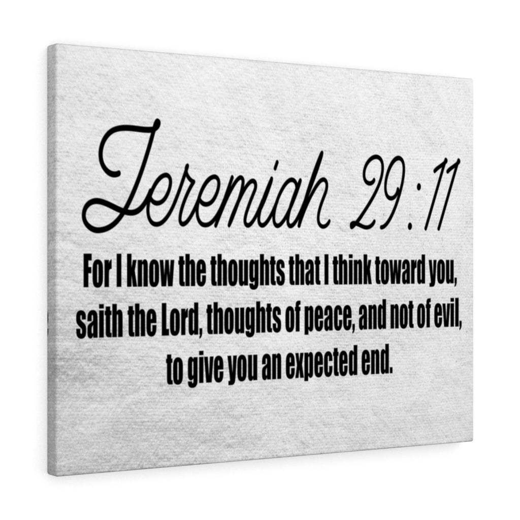 Scripture Walls For I Know the Thoughts Jeremiah 29:11 Bible Verse Canvas Christian Wall Art Ready to Hang Unframed-Express Your Love Gifts
