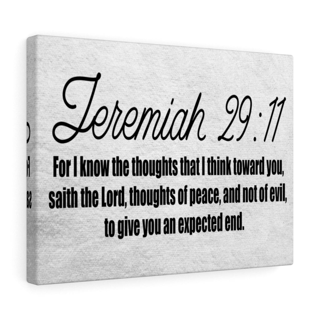Scripture Walls For I Know the Thoughts Jeremiah 29:11 Bible Verse Canvas Christian Wall Art Ready to Hang Unframed-Express Your Love Gifts
