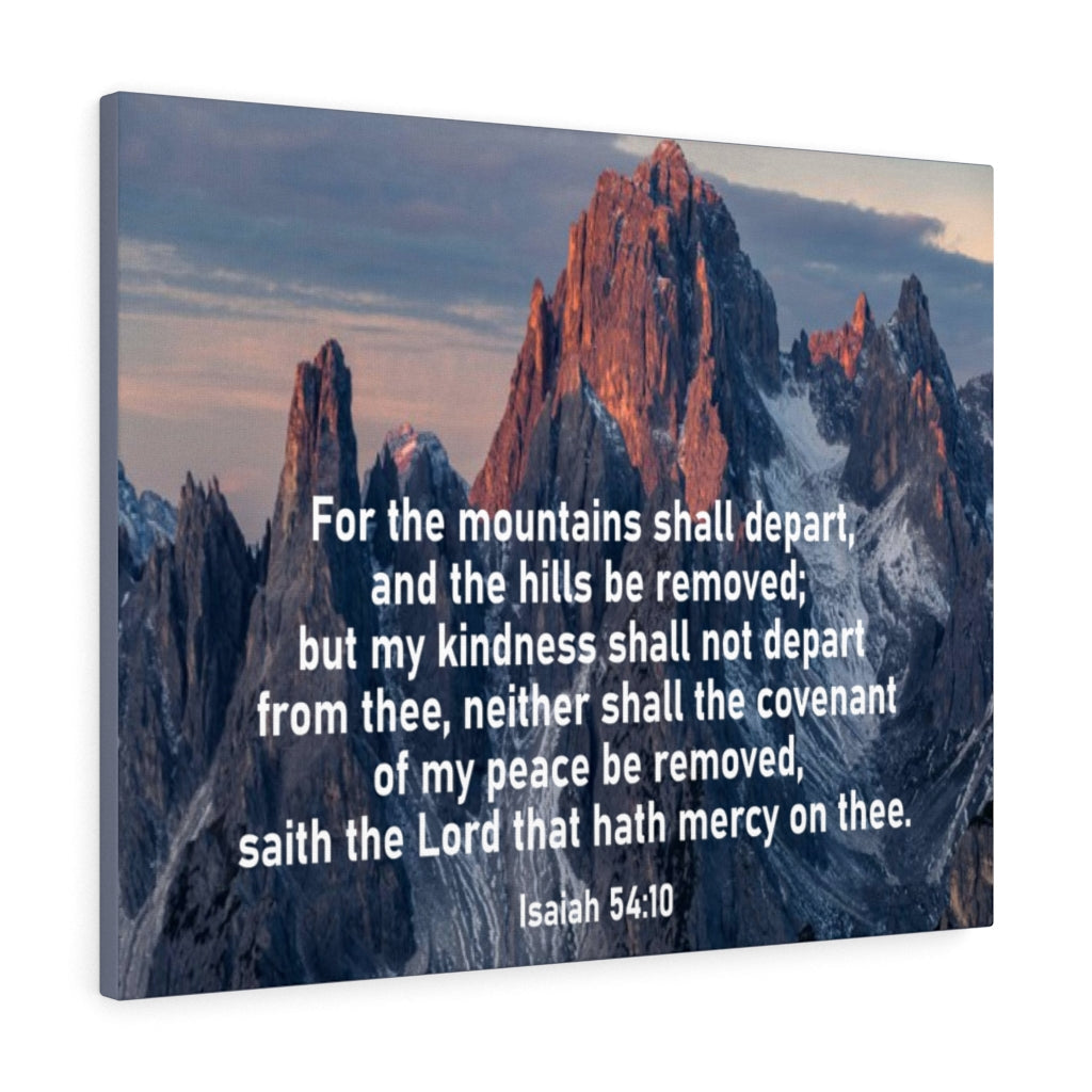 Scripture Walls For The Mountains Shall Depart Isaiah 54:10 Wall Art Christian Home Decor Unframed-Express Your Love Gifts