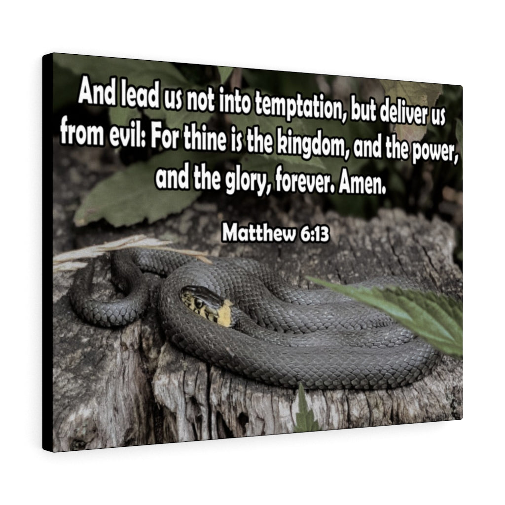 Scripture Walls For Thine is The Kingdom Matthew 6:13 Bible Verse Canvas Christian Wall Art Ready to Hang Unframed-Express Your Love Gifts