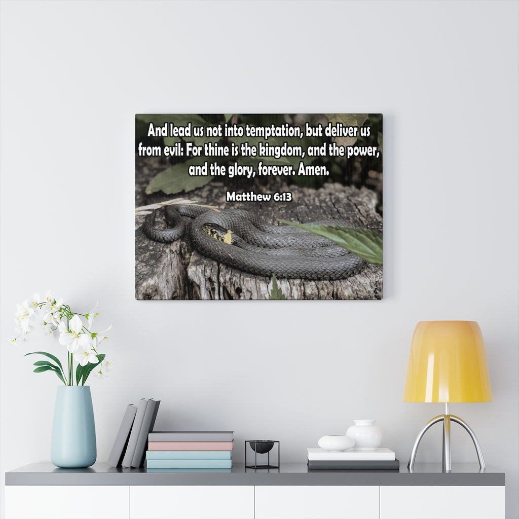 Scripture Walls For Thine is The Kingdom Matthew 6:13 Bible Verse Canvas Christian Wall Art Ready to Hang Unframed-Express Your Love Gifts